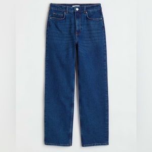 H&M Jeans (style: Straight high ankle), size 4, colour: Dark denim blue